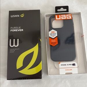 UAG Case for iPhone 15 Pro Case Civilian BLUE MagSafe and screen protectors New